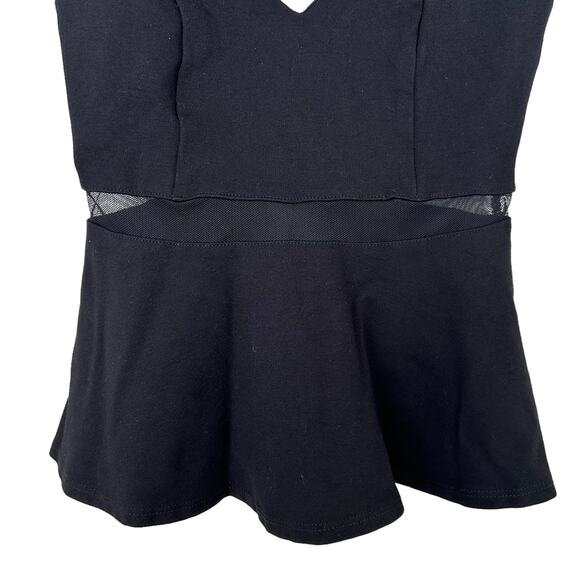 Lulu's Black Peplum Tank Top Sz XS - Picture 3 of 6